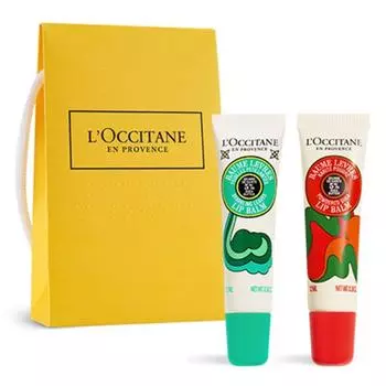 L Occitane Holiday Sheer Sparkling Liv + Sheer Lip Balm Set, 1 набор