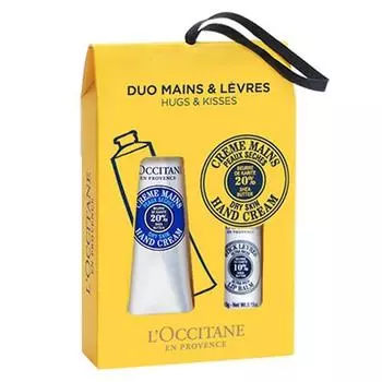 L Occitane Набор крема для рук с маслом ши и бальзама для губ-стика, 1 комплект