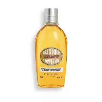 L Occitane Очищающее и смягчающее миндальное масло для душа 250 мл, 8,4 жидких унций (Пакет из 1)_Теплая ваниль