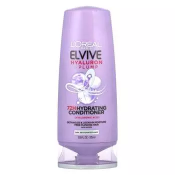 L Oral, Elvive, Hyaluronic + Pump, 72H Hydrating Conditioner, Dry and Dry Hair, 12,6 жидких унций (375 мл)