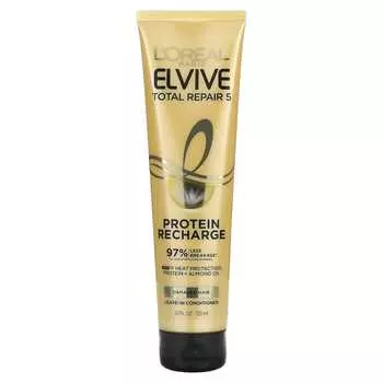 L Oral, Elvive, Total Repair 5, несмываемый кондиционер Protein Recharge, для поврежденных волос, 5,1 жидких унций (150 мл)