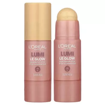 L Oral, Lumi, Le Glow Highlighter Stick, 635 Glowy Golden Couture, 6.5 g (0.22 oz)