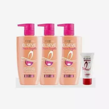 L Oral Paris Dream Length Conditioner Hair Pack 410 мл x 3 + Total Hair Pack 50 мл x 1