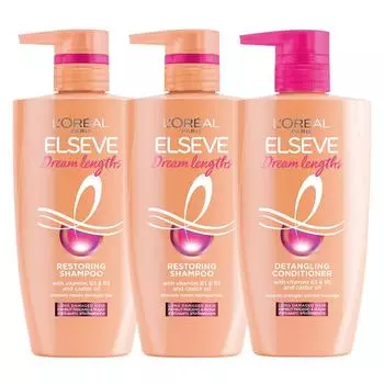 L Oral Paris Dream Length Шампунь 410 мл x 2 + Кондиционер для волос 410 мл x 1