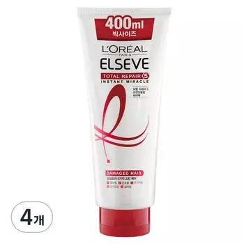 L Oral Paris Elsev Total Repair 5 Instant Miracle Hair Pack, 400 мл, 4 упаковки