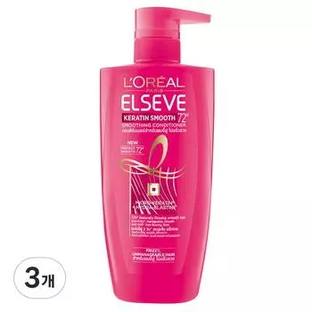 L Oral Paris Keratin Smoothing Conditioner, 410 мл, 3 шт.