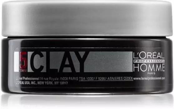 L’oral Professionnel Homme 5 Force Clay Argile Texturisante Fixation Forte TU прозрачный
