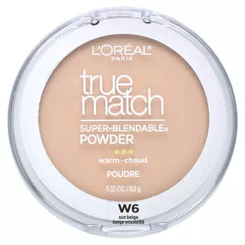 L Oral, True Made, Super Blendable Powder, W6 Sun Beige, 9.5g, 0.33oz