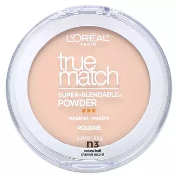 L Oral, True Match, суперсмешиваемая пудра, N3 Natural Buff, 9,5 г (0,33 унции)