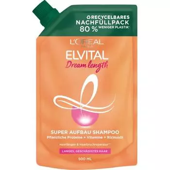 L Oreal Elvital Dream Long Shampoo Refill Pack 500ml