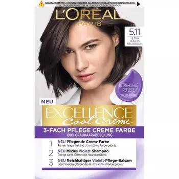 L’Oreal Excellence Cool Cream Hair Dye 5.11 Light Brown 1st