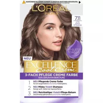 L’Oreal Excellence Cool Cream Hair Dye 7.11 Medium Blonde 1st