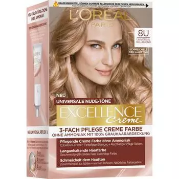 L Oreal Excellence Hair Color Light Blonde 8U