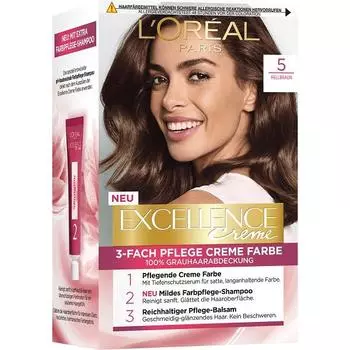L Oreal Excellence Hair Dye 5 Light Brown 1st