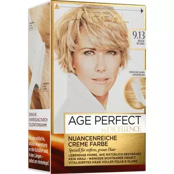 L Oreal Hair Color Age Perfect Beige Blonde 9.13