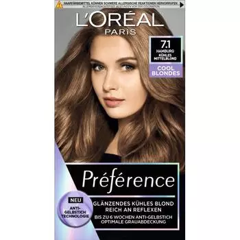 L’Oreal Preference Hair Dye 7.1 Cool Blonde Hamburg 1st
