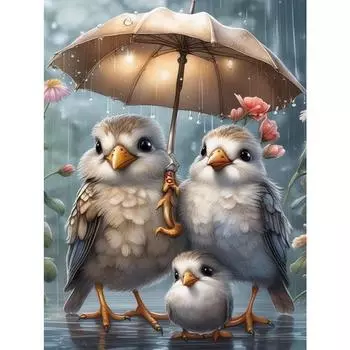 #L Paint By Numbers Kit On Canvas DIY Oil Art Birds Picture Home Wall Decor30x40