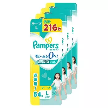 L Pampers Diaper Smooth Care 216 листов x 4 [размер ленты] (9~14 кг) (54 упаковки) [Элемент дела]