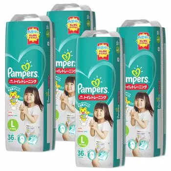 L Подгузники Pampers выпускные трусики 144 штуки x 4 [Размер трусиков] (9~14 кг) (36 упаковок) [Элемент дела]