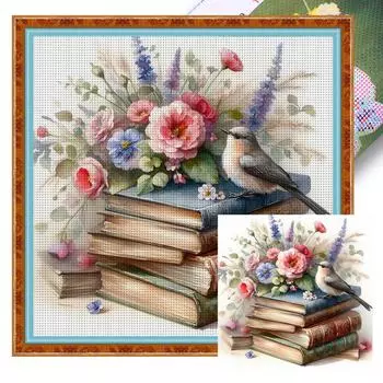 #L Полная вышивка Эко-хлопковая нить 11CT Печатная книга Набор для вышивки крестом Искусство 2