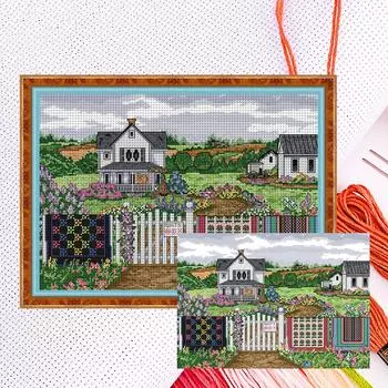 #L Полная вышивка Эко-хлопковая нить 14CT Набор для счетной вышивки крестом C577