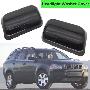 L + R боковой передний бампер автомобиля, фара, налобный фонарь, насадка для омывателя воды, крышка сопла для Volvo 2002, 2003, 2004, 2005, 2006, замена автомобиля чёрный