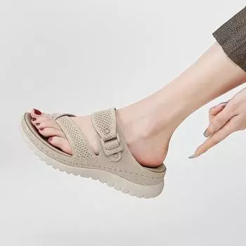 L сандалии для спорта и отдыха новые женские сандалии на толстой подошве с полостью на липучке 35 розовый