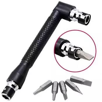 L-shaped Mini Socket Extension Screwdriver Sleeve Handle Multi-function Mobile Phone Repair Tool Screwdriver Tool Socket Wrench 111mm