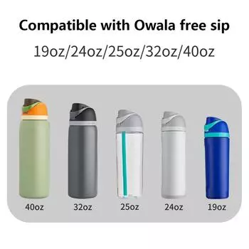 #L Сменная силиконовая крышка от бутылки с пробкой для Owala FreeSip 19/24/32 унции(Гре