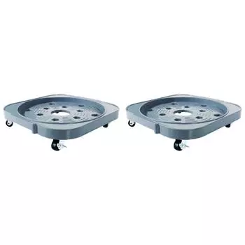 #L Universal Flower Pot Wheels Movable Square Plastic Flower Pot Tray with Rolle