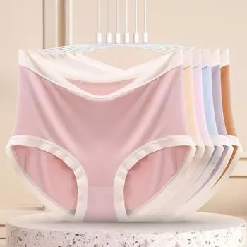 L-XXL 5 шт. нижнее белье для женщин хлопковые трусы с высокой талией модальные дышащие бесшовные эластичные трусы