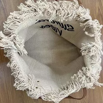 #L Женская Холщовая Сумка-тоут с буквенным принтом, модная сумка на плечо для путешествий на открытом воздухе (белый)