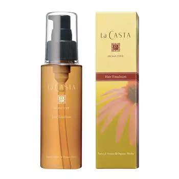 La CASTA Aroma Esthetic Эмульсия для волос, не требующая смывания, с органическими растительными ингредиентами, эфирным маслом, содержит светло-оранжевый розмарин 80 мл