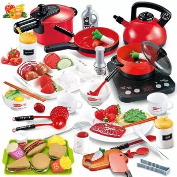 La Gacela Play House Kitchen 62 Piece Play House Pot Real Cutting Pretend Birthday Gift Set, Toys, Toys, Set, Set, Ingredients, Play, Play,