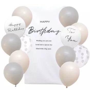 La Kissa Гобелен Украшение на день рождения воздушными шарами для мальчиков и девочек Воздушный шар на день рождения Тусклый цвет 1 год 2 года 3 года (День рождения, Грейдж)