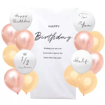 La Kissa Half Birthday Гобелен на день рождения Украшения на день рождения Воздушные шары для мальчиков и девочек Простые стильные домашние студия Rose 1/2 (Стройное (вертикальный), Золото)