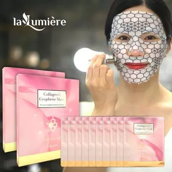 La Lumire Collagen Essence Mask Pack Graphene Microcurrent Lifting Pack 5 листов, 2 коробки, всего 10 листов, 5 листов