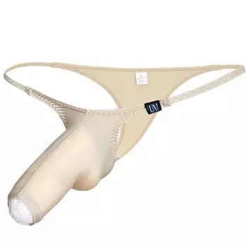 La Opening design on the front Open Front Elephant Half Back Briefs Underwear Sexy Innerwear Pants [Heureux Joie] T-back Men s Men s (JP, Alphabet, M,