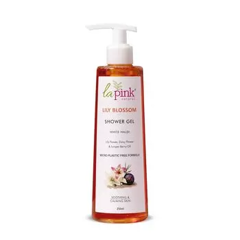 La Pink Lily Blossom Shower Gel with White Haldi & Flower Extracts | For Soothing & Calming Skin | 100% Microplastic Free Formulation, 250 ML