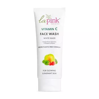 La Pink Vitamin C Face Wash with White Haldi & Gotu Kola | For Glowing Radiant Skin | 100% Microplastic Free Formula | All Skin Types | 100ml