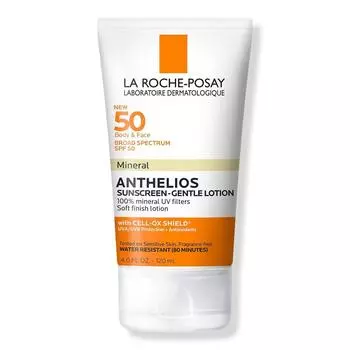 La Roche Posay Anthelios Минеральный солнцезащитный лосьон для тела и лица Soft Finish SPF 50, 4,0 унции
