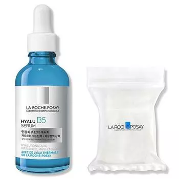 La Roche-Posay Hyalur B5 Сыворотка 50 мл + веганский ватный диск 40 шт., 1 комплект