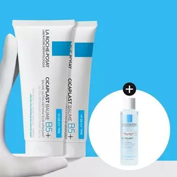 La Roche-Posay NEW Cicaplast Balm B5+ 100мл+100мл двойной специальный (+ бесплатный тоник Cicaplast 50 мл.), Корейская косметика