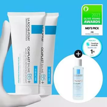 La Roche-Posay NEW Cicaplast Balm B5+ 100мл+100мл двойной специальный (+ бесплатный тоник Cicaplast 50 мл.)