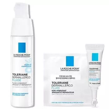 La Roche-Posay Tolerien Derm Allergo Cream Fluid 40 мл + Tolerien Derm Allergo Cream 2 мл + Tolerien Derm Allergo Fluid 1,5 мл, 1 набор