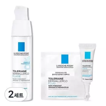 La Roche-Posay Tolerien Derm Allergo Cream Fluid 40 мл + Tolerien Derm Allergo Cream 2 мл + Tolerien Derm Allergo Fluid 1,5 мл, 2 набора