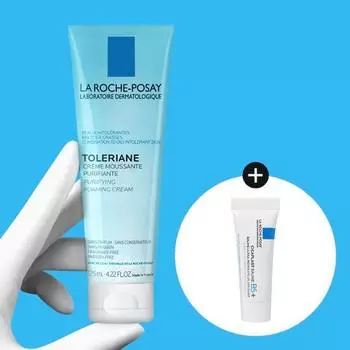 La Roche-Posay Tolerien Очищающая пенка 125 мл специальное предложение (+ 3 мл бальзама цика в комплекте.) Tolerian foam 125ml special