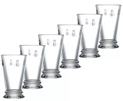 La Rochelle Abbeille Tumbler 260cc Clear Set of 6 чистый