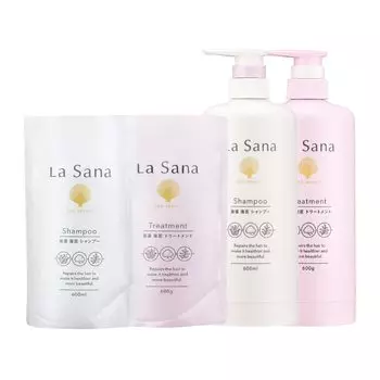 La Sana Seaweed Sea Mud Shampoo Treatment Sweet and Sour Refreshing Scent of Rose Hips with & (Set 1 Bottle)