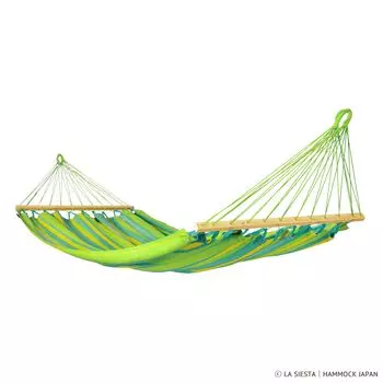 LA SIESTA Гамак с перекладиной одинарный Alisio 1 Hamactex для использования на открытом воздухе ALR14 [на человека] (Известь ALR14-48)